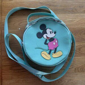 🎒 Disney Mickey Mouse Round Crossbody Bag – Teal